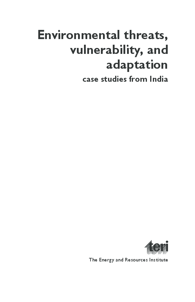 Environmental Threats, Vulnerability And Adaptation : Case Studies From India - Page 2