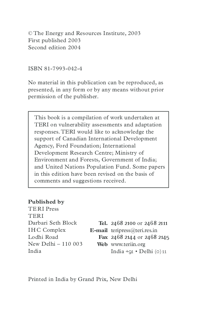Environmental Threats, Vulnerability And Adaptation : Case Studies From India - Page 3