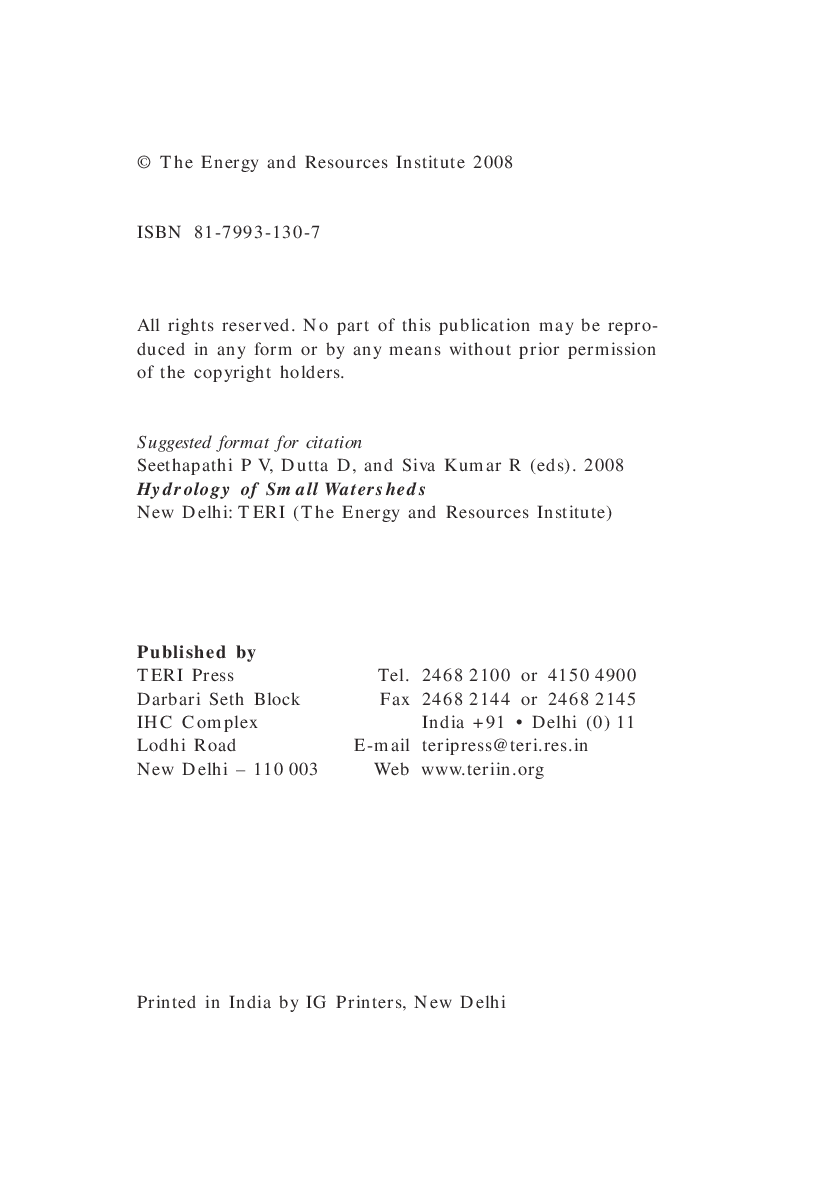 Hydrology of Small Watersheds - Page 4