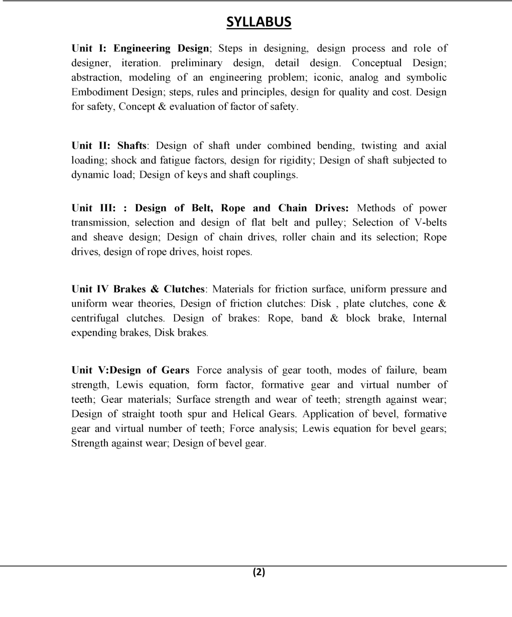 VTU BE Mechanical Engineering 5th Sem Design Of Machine Element - Page 2