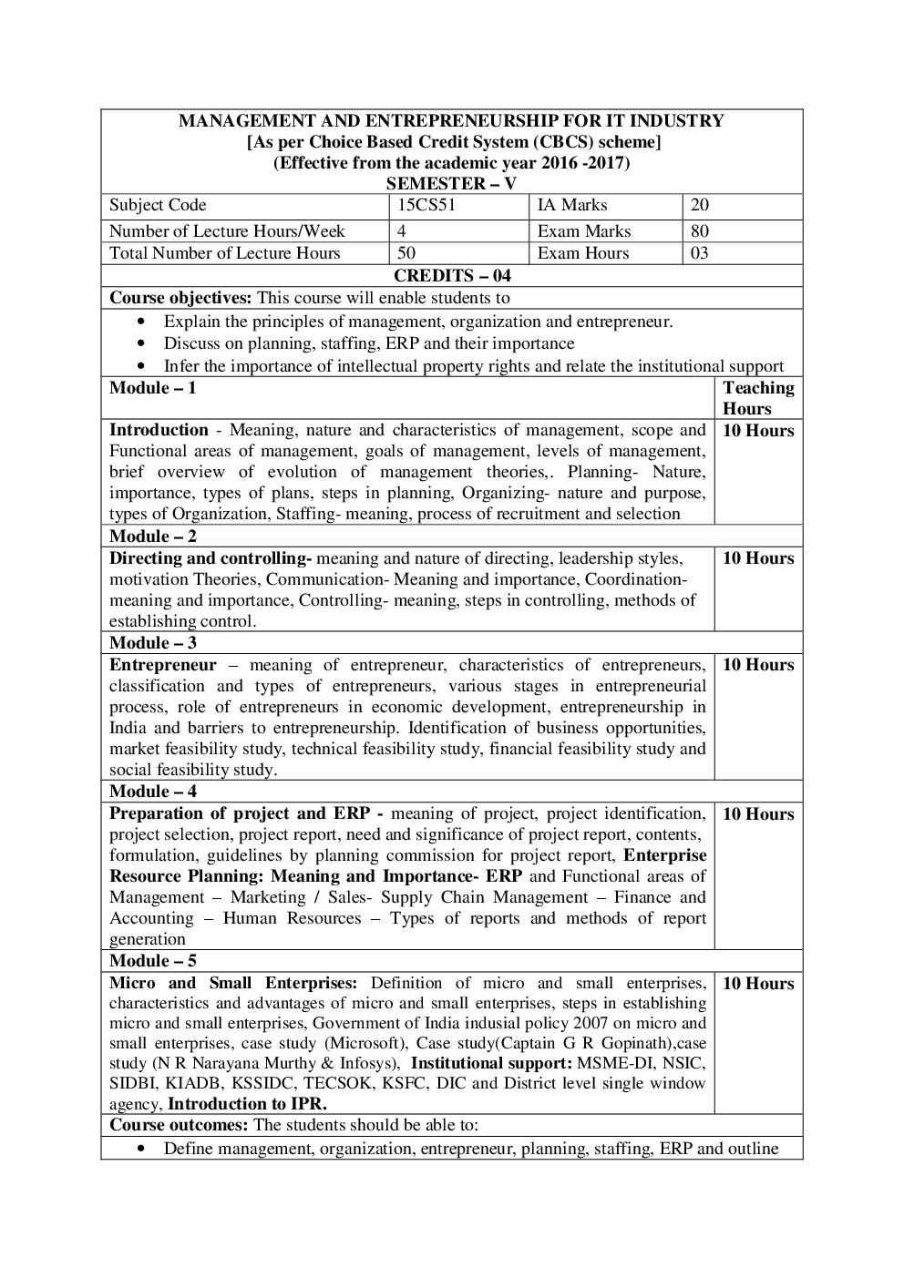 VTU Syllabus 5th Sem Computer Science  - Page 2