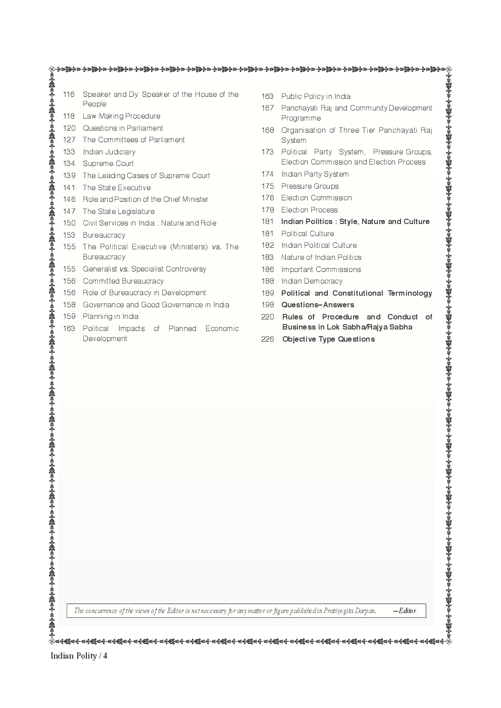 Pratiyogita Darpan Extra Issue Series-4 Indian Polity & Governance - Page 3