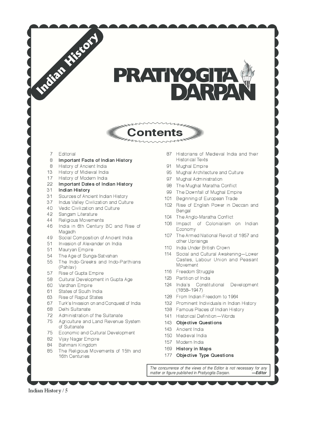 Pratiyogita Darpan Extra Issue Series-3 Indian History - Page 3