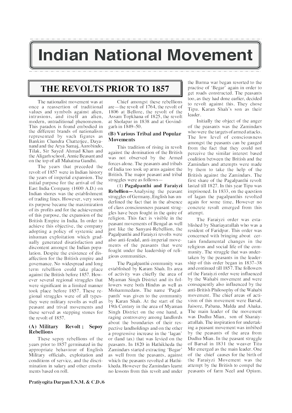 Pratiyogita Darpan Extra Issue Series-12 Indian National Movement & Constitutional Development - Page 5