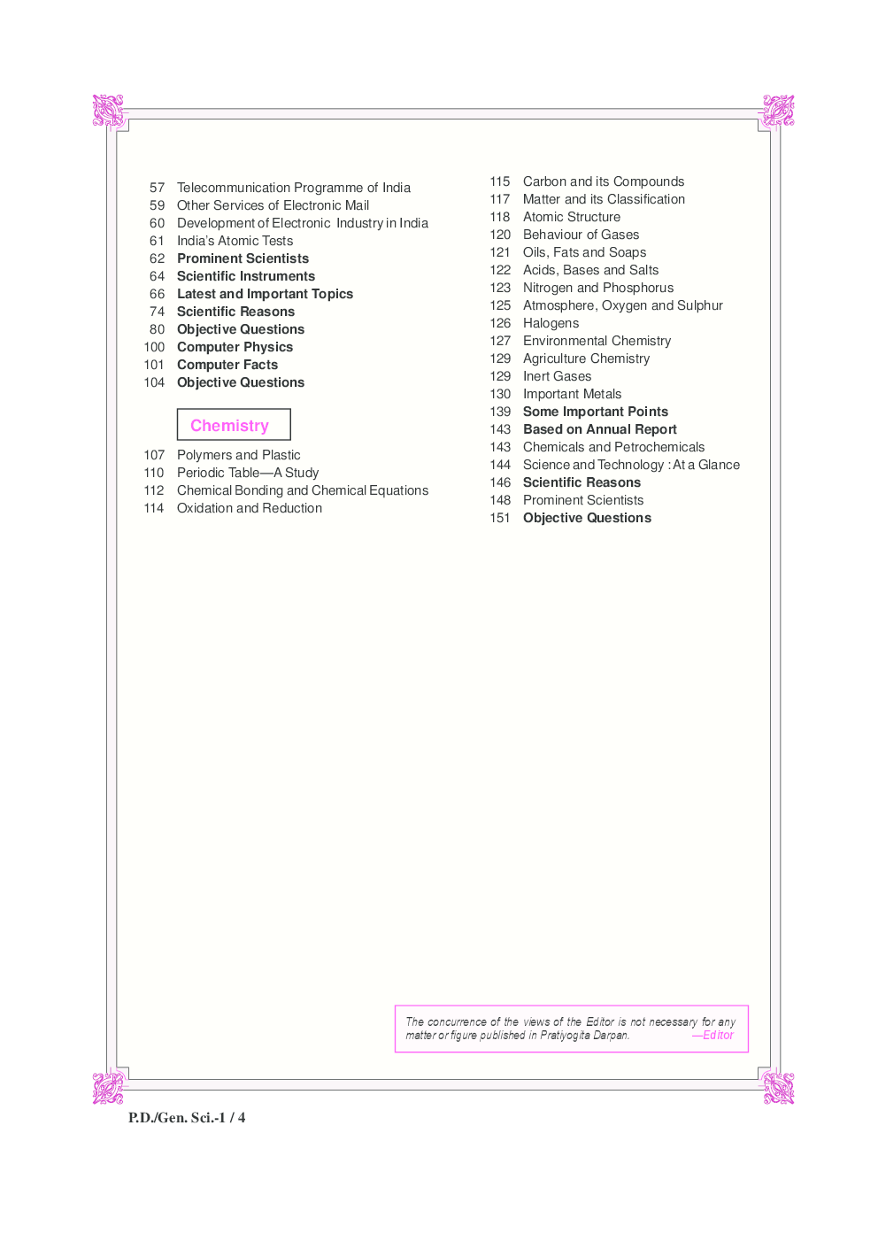 Pratiyogita Darpan Extra Issue Series-6 General Science Vol-1 (Physics & Chemistry) - Page 4