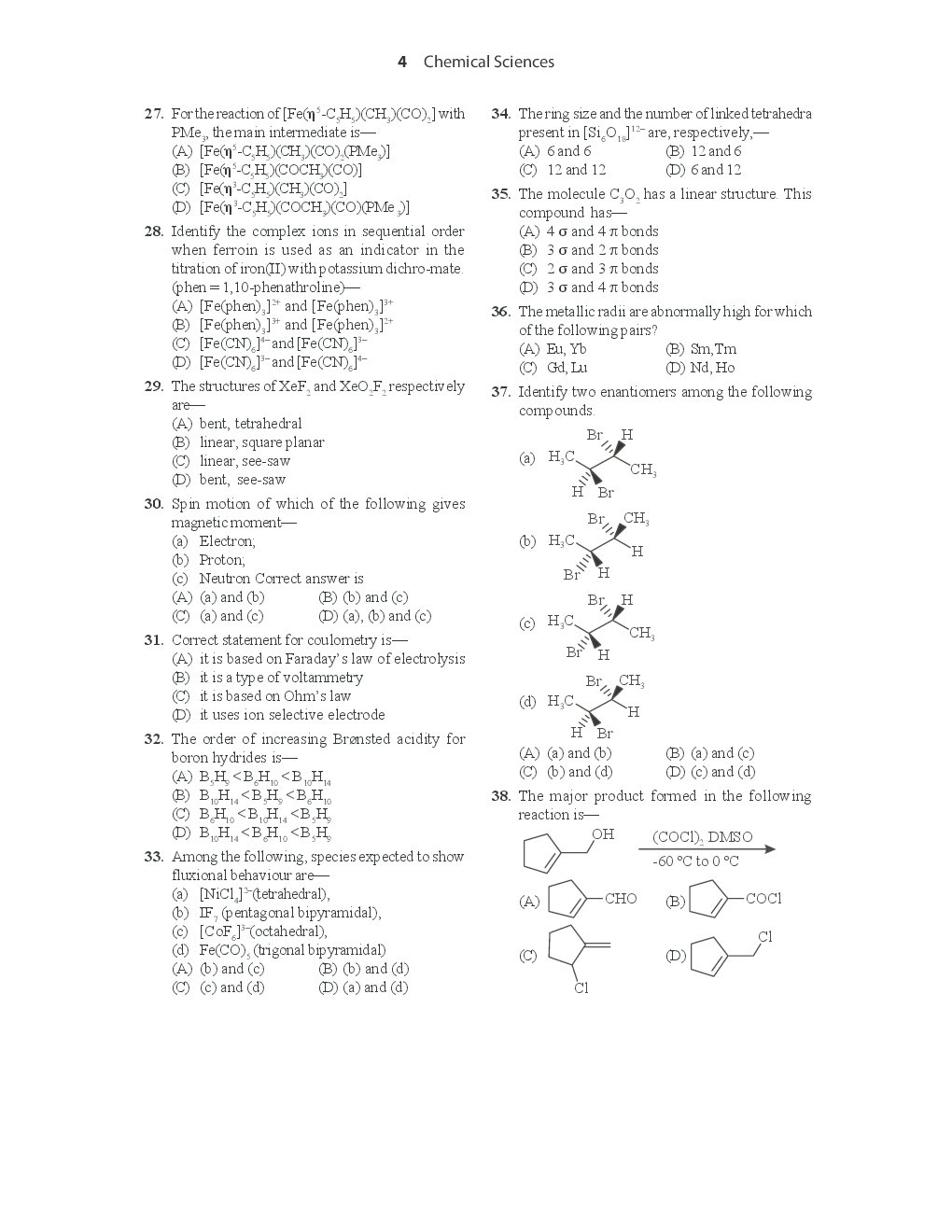 UGC-CSIR Previous Year Solved Paper-I (Section B) Chemical Sciences - Page 5