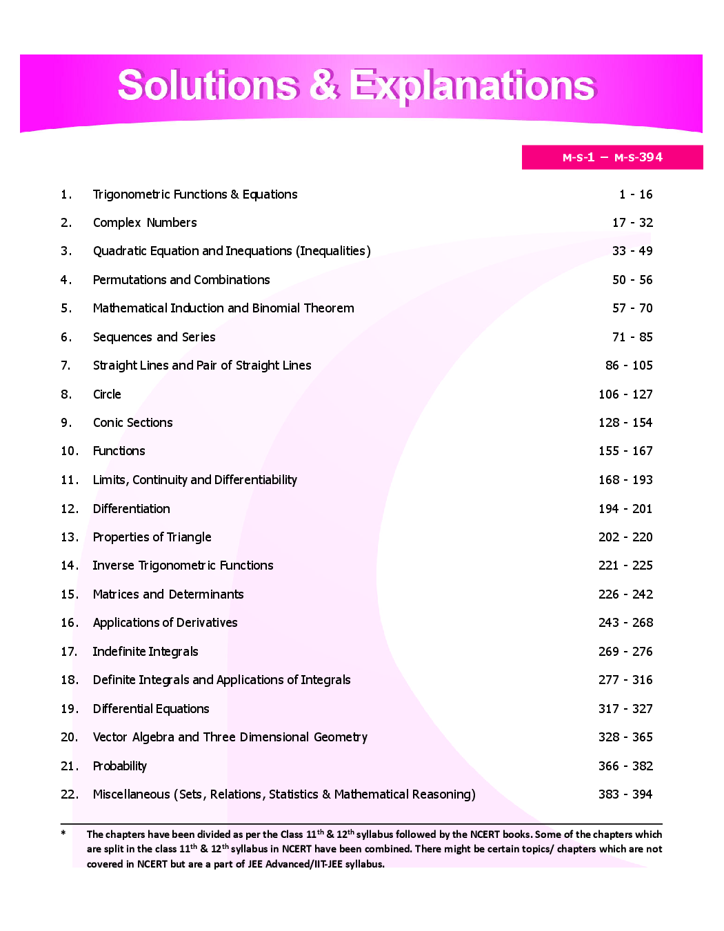 39 Years IIT-JEE Advanced + 15 yrs JEE Main Topic-wise Solved Paper Mathematics 12th Edition - Page 4