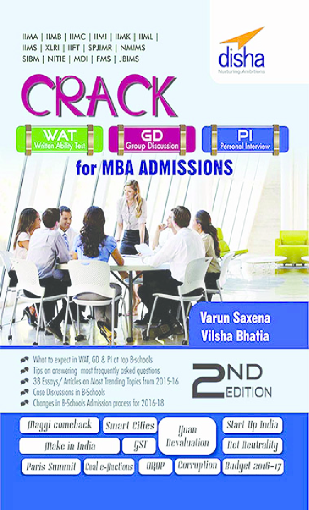 Crack WAT/ GD/ PI for MBA Admissions 2nd Edition (CAT/ XAT/ IIFT/ FMS/ SNAP/ NMAT/ CMAT/ JBIMS Aspirants) - Page 1