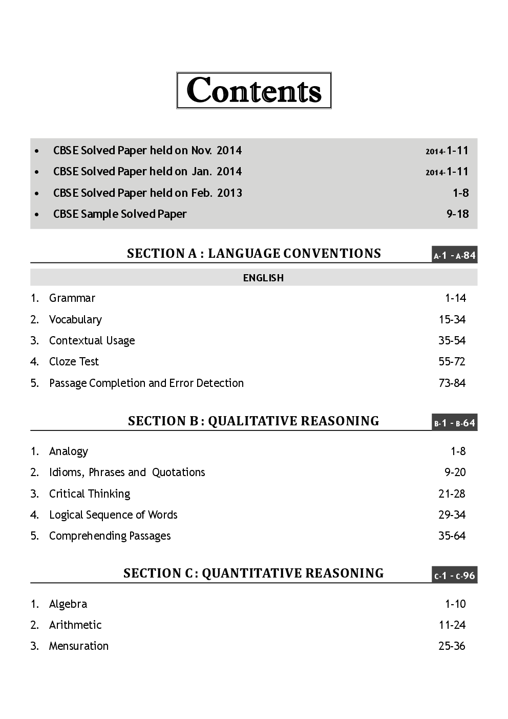 Crack CBSE-PSA 2015 Class 11 (Study Material + Fully Solved Exercises + 5 Model Papers) 4th Edition - Page 4