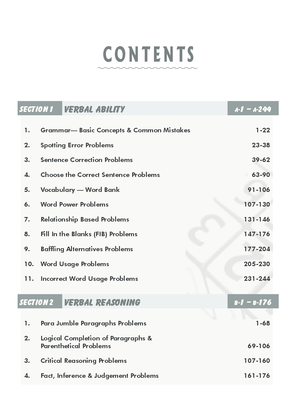 Verbal Ability & Comprehension for CAT/ XAT/ IIFT/ CMAT/ MAT/ Bank PO/ SSC 2nd Edition - Page 5