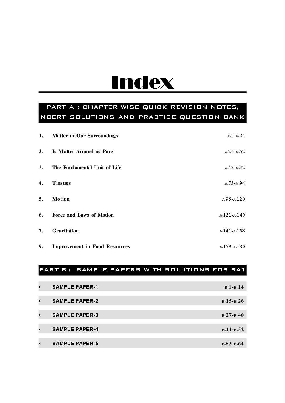 NCERT Handbook Term 1 Science Class 9 (NCERT Solutions + FA activities + SA Practice Questions & 5 Sample Papers) - Page 3