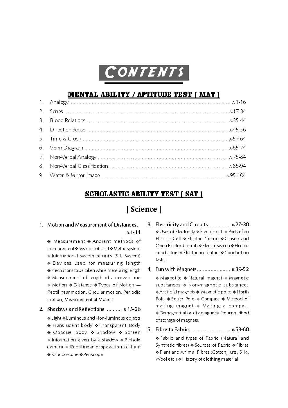 PMT/ IIT-JEE Foundation for Class 6 (Science/ Maths/ Mental Ability) 2nd Edition - Page 3