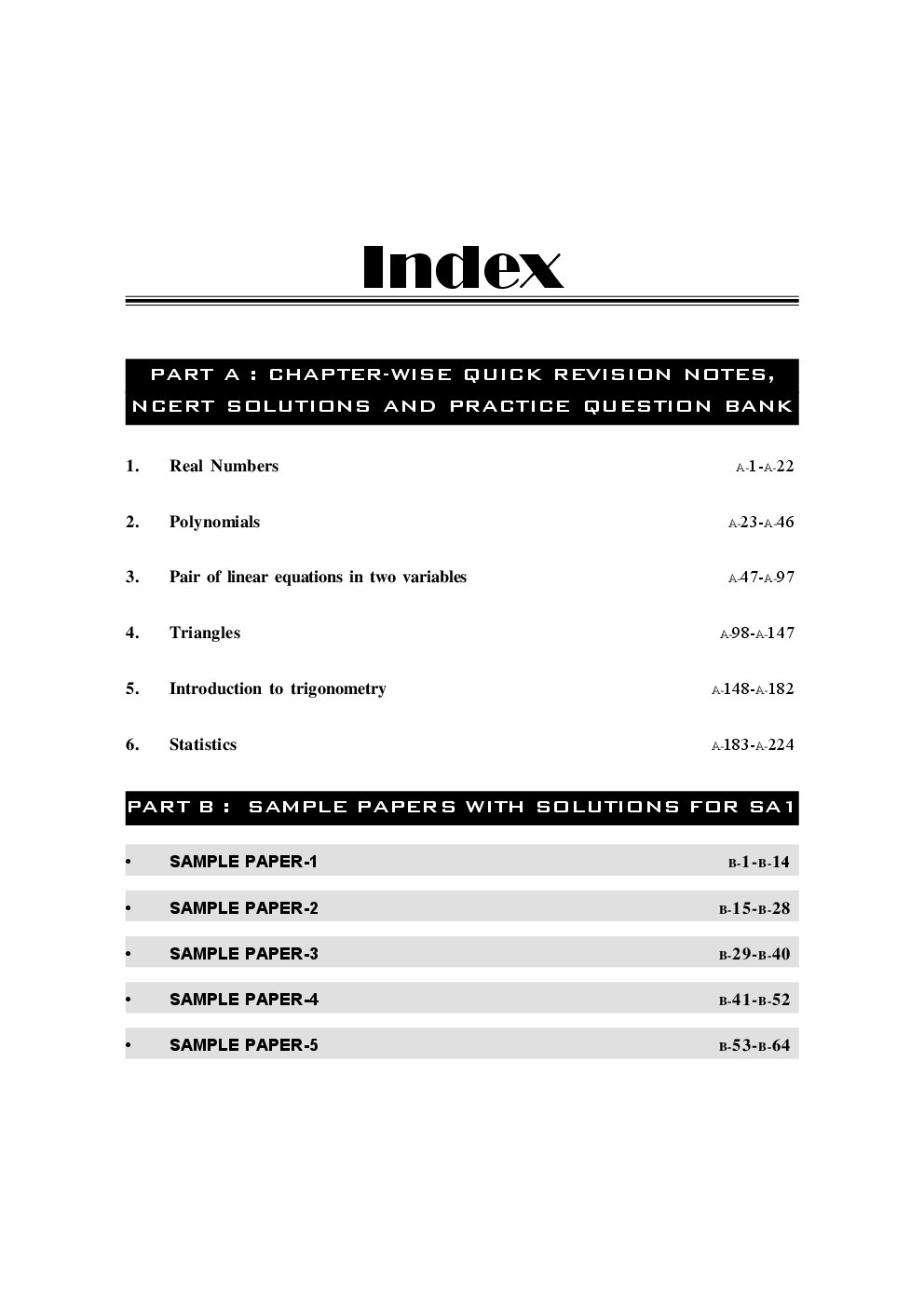 NCERT Handbook Term 1 Mathematics Class 10 (NCERT Solutions + FA Activities + SA Practice Questions & 5 Sample Papers) - Page 4