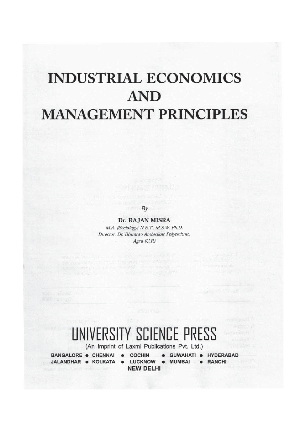 Industrial Economics And Management Principles - Page 5