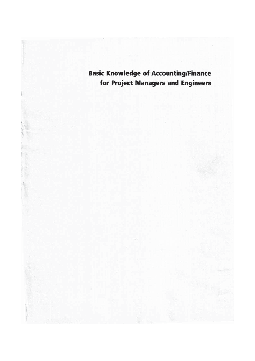 Basic Knowledge Of Accounting/Finance For Project Managers And Engineers - Page 3
