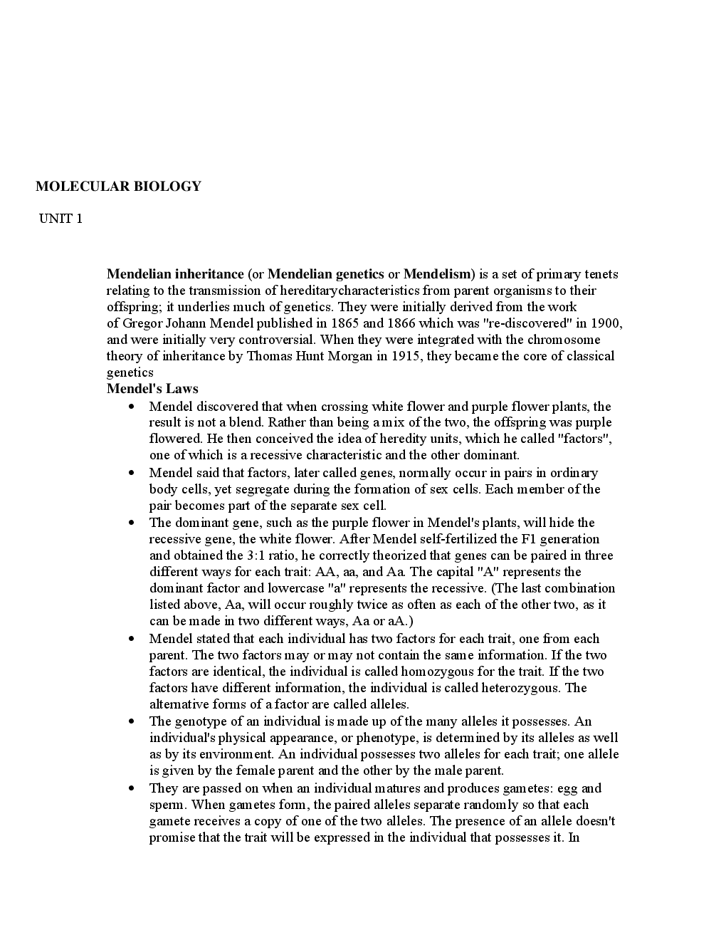 GATE Study Material Molecular Biology (Biotechnology Engineering) - Page 2
