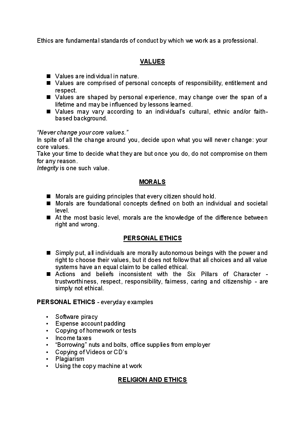 GATE Study Material Professional Ethics And Human Values (Biotechnology Engineering) - Page 3
