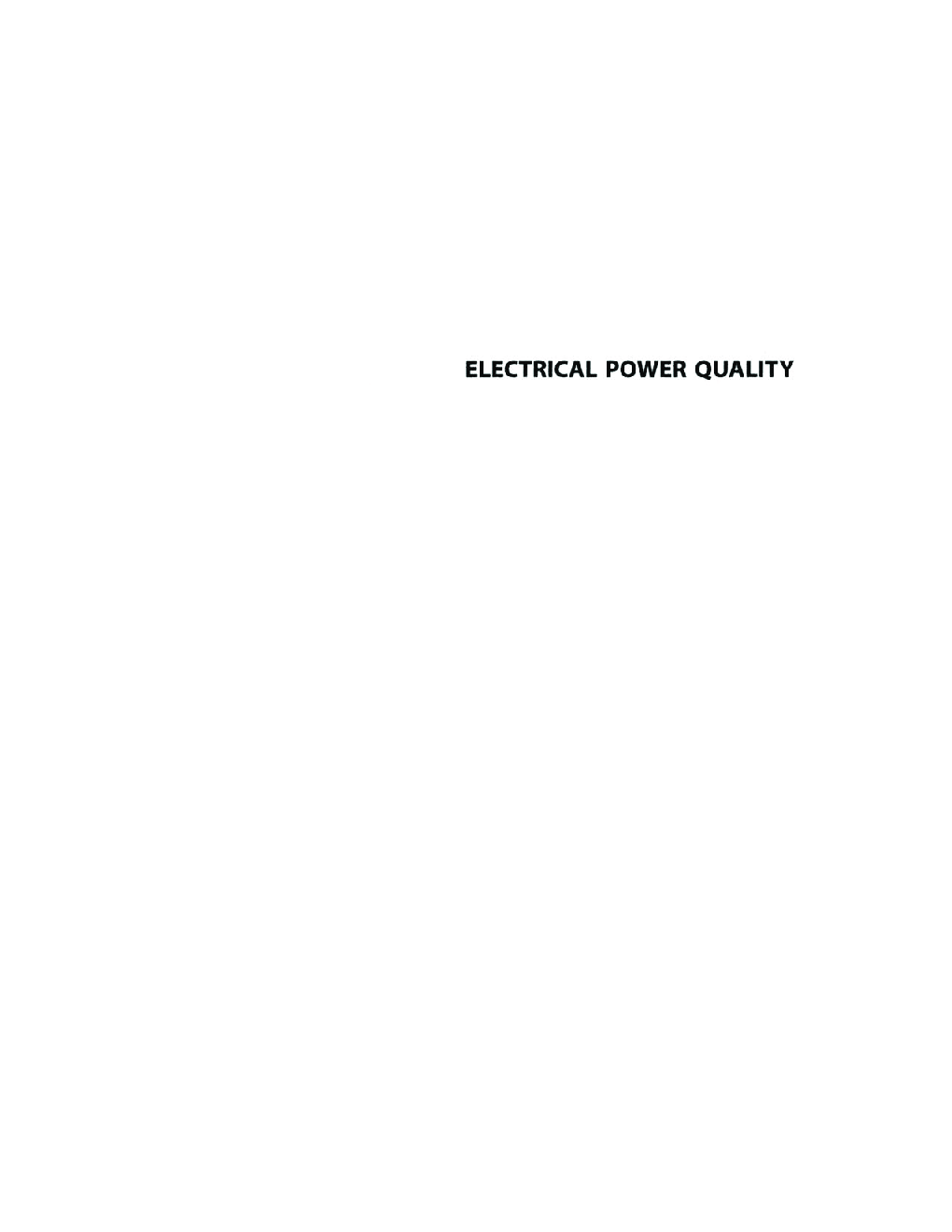 Electrical Power Quality - Page 3