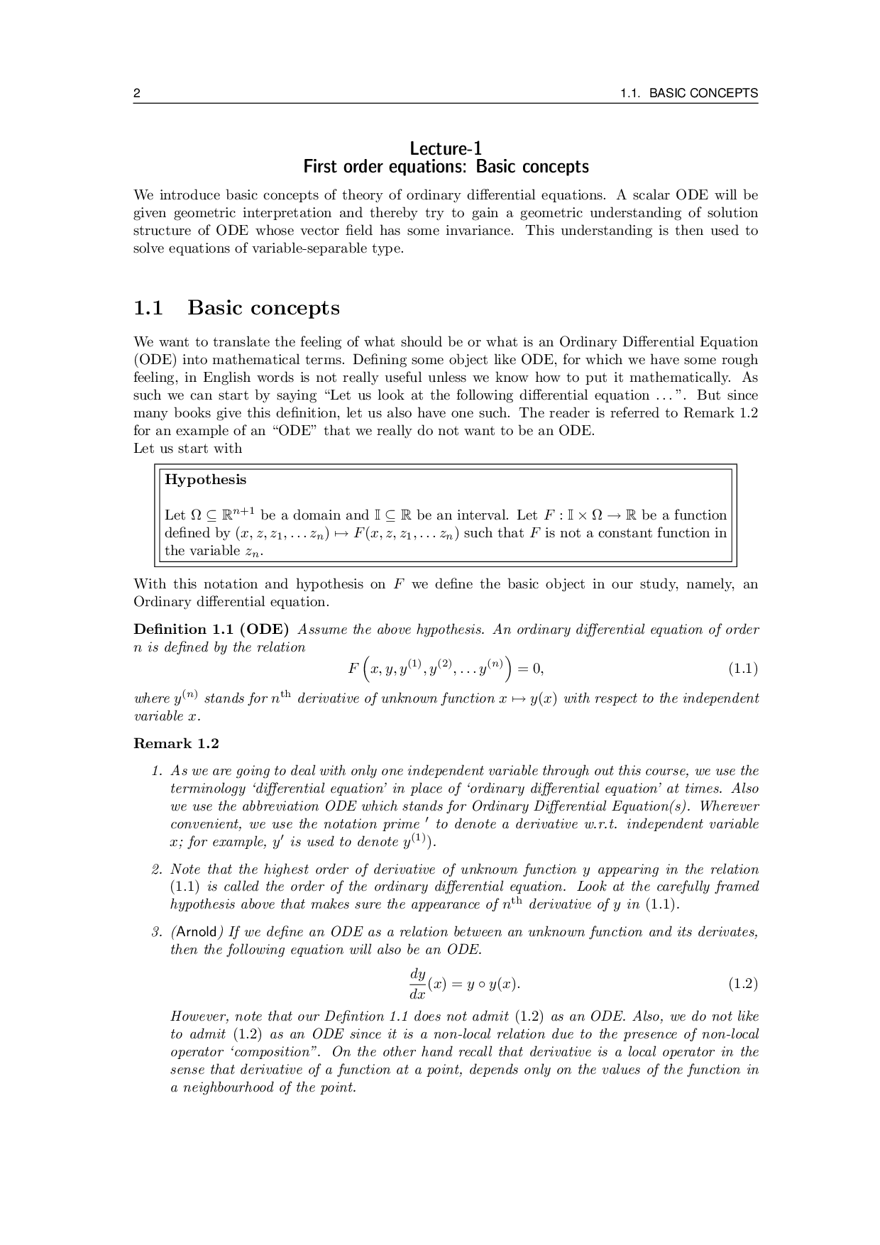 GATE Study Material Ordinary Differential Equations (Mathematics) - Page 2
