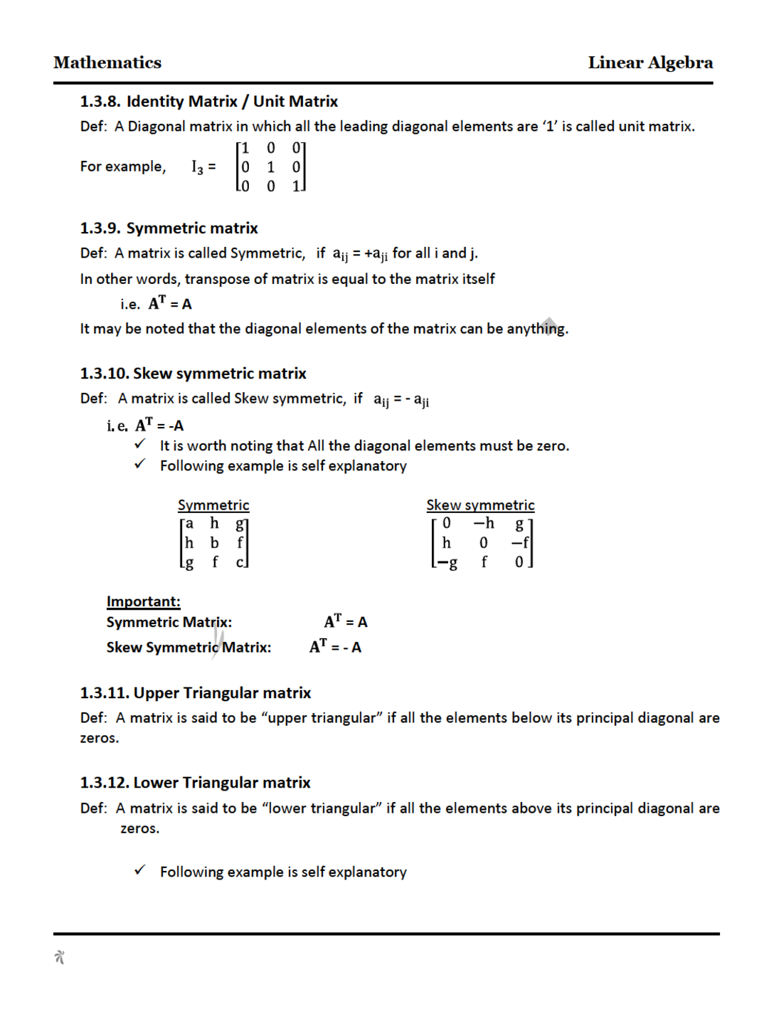 GATE Study Material Linear Algebra (Mathematics) - Page 5