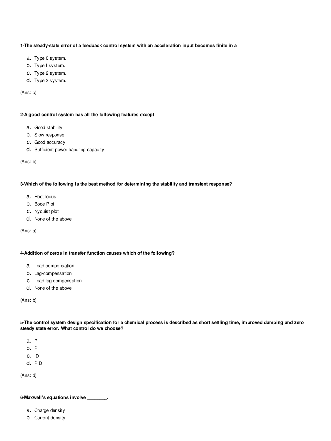 GATE Electrical Engineering Multiple Choice Questions With Answers - Page 2