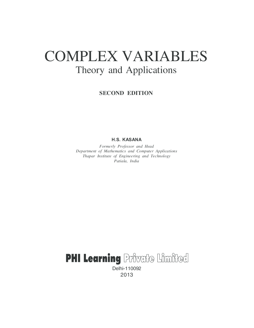 Complex Variables : Theory And Applications - Page 2