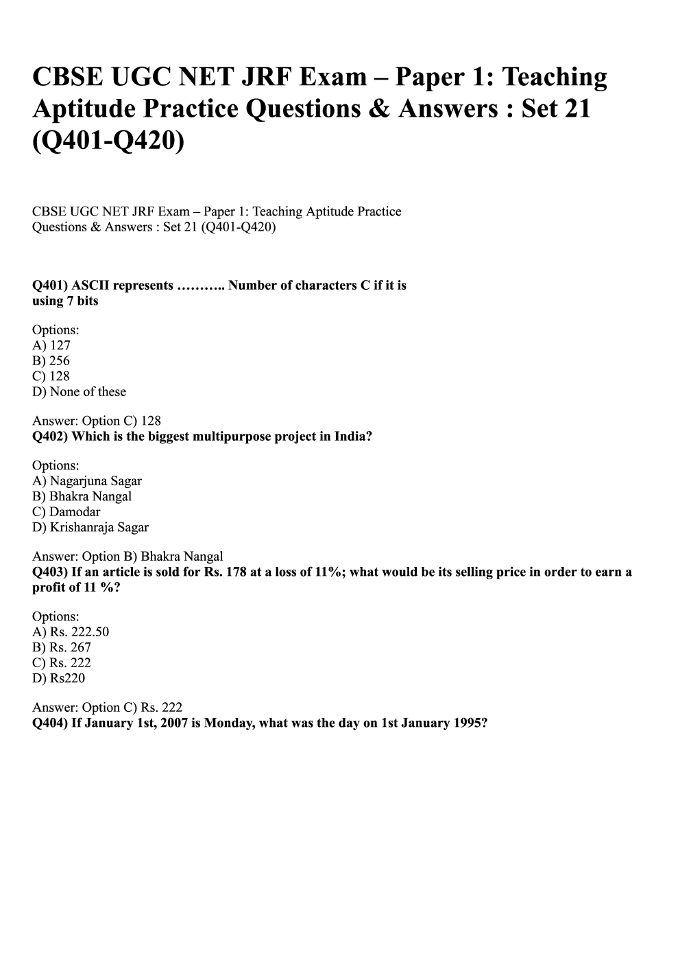 UGC NET Teaching & Research Aptitude (General Paper-I) - Page 2