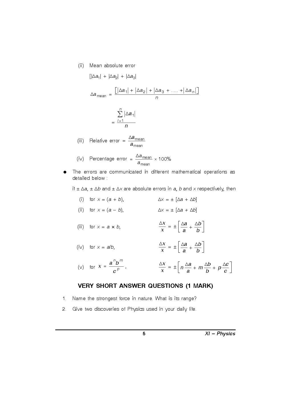 CBSE Support Material For Class 11 Physics - Page 5
