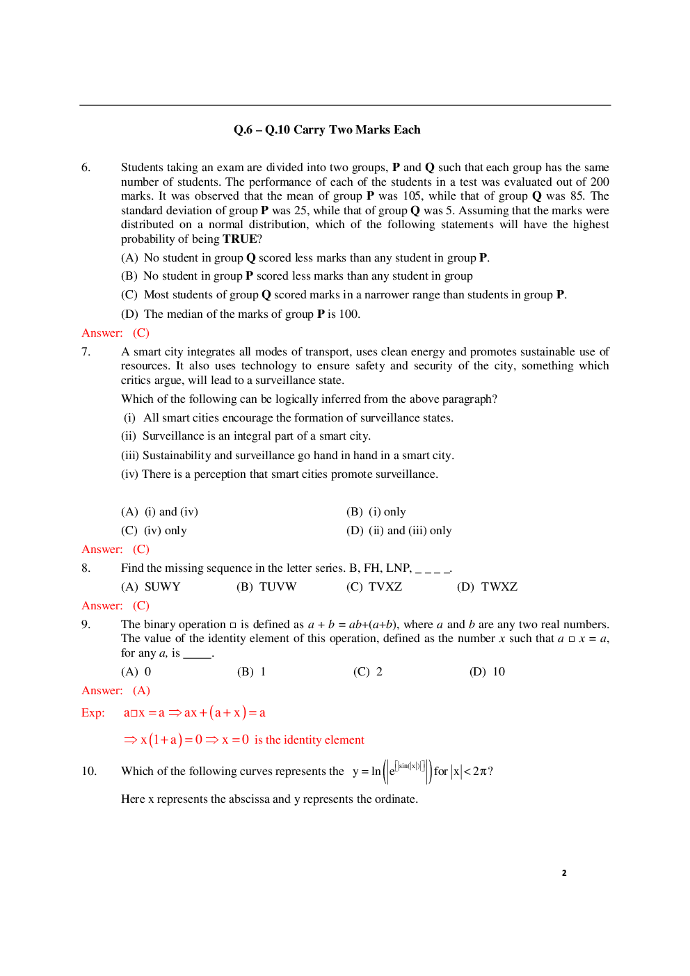 GATE General Aptitude Solved Paper For Biotechnology - Page 3