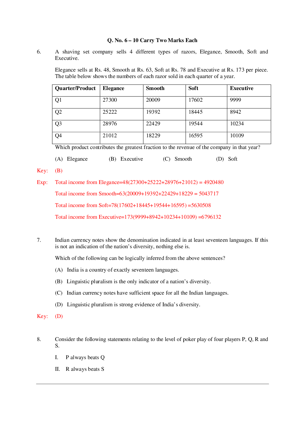 GATE General Aptitude Solved Paper For Computer Science and Information Technology - Page 3