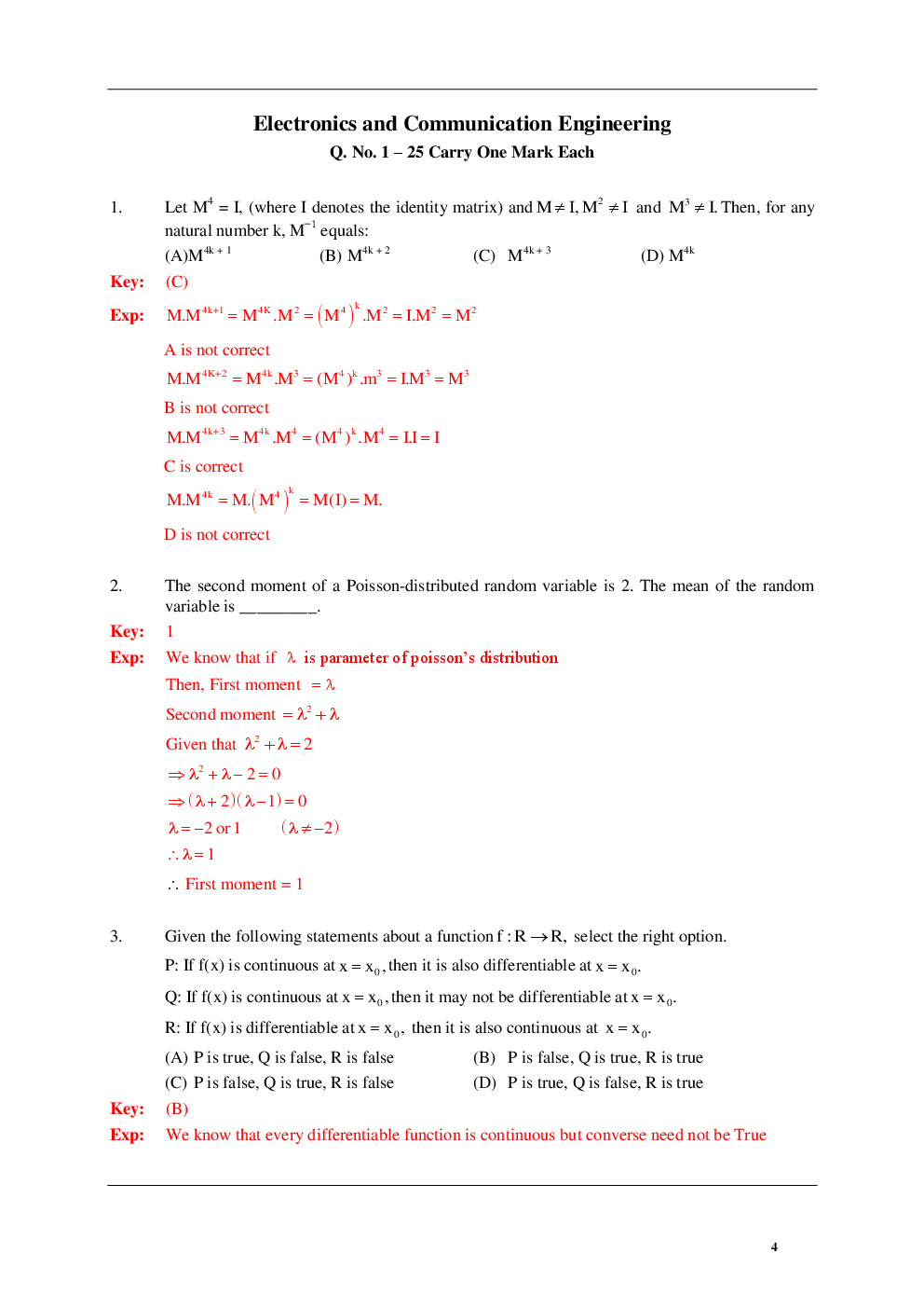 GATE General Aptitude Solved Paper For Electronics and Communication Engineering - Page 5