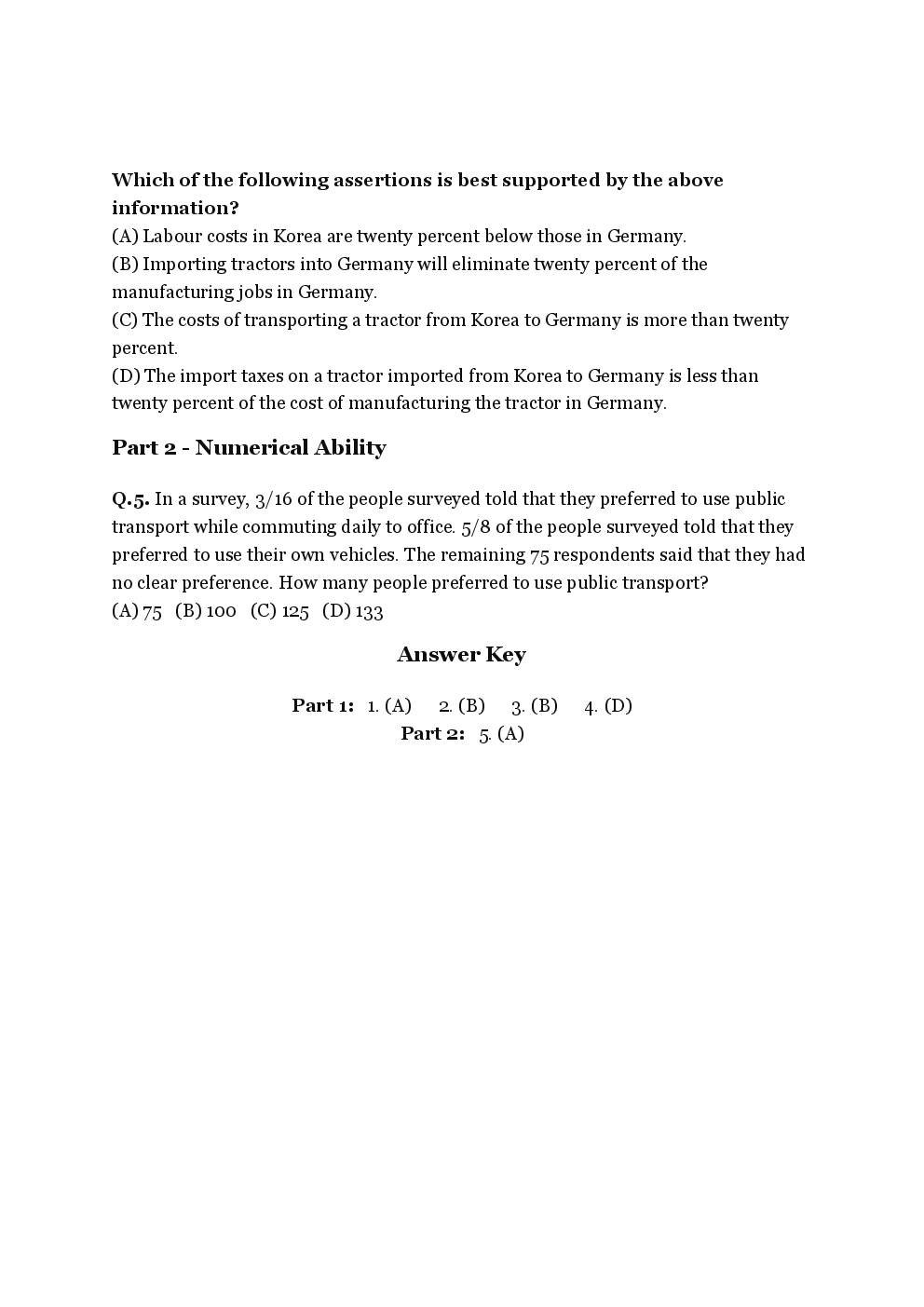 General Aptitude Syllabus for GATE Exam with Sample Questions - Page 5