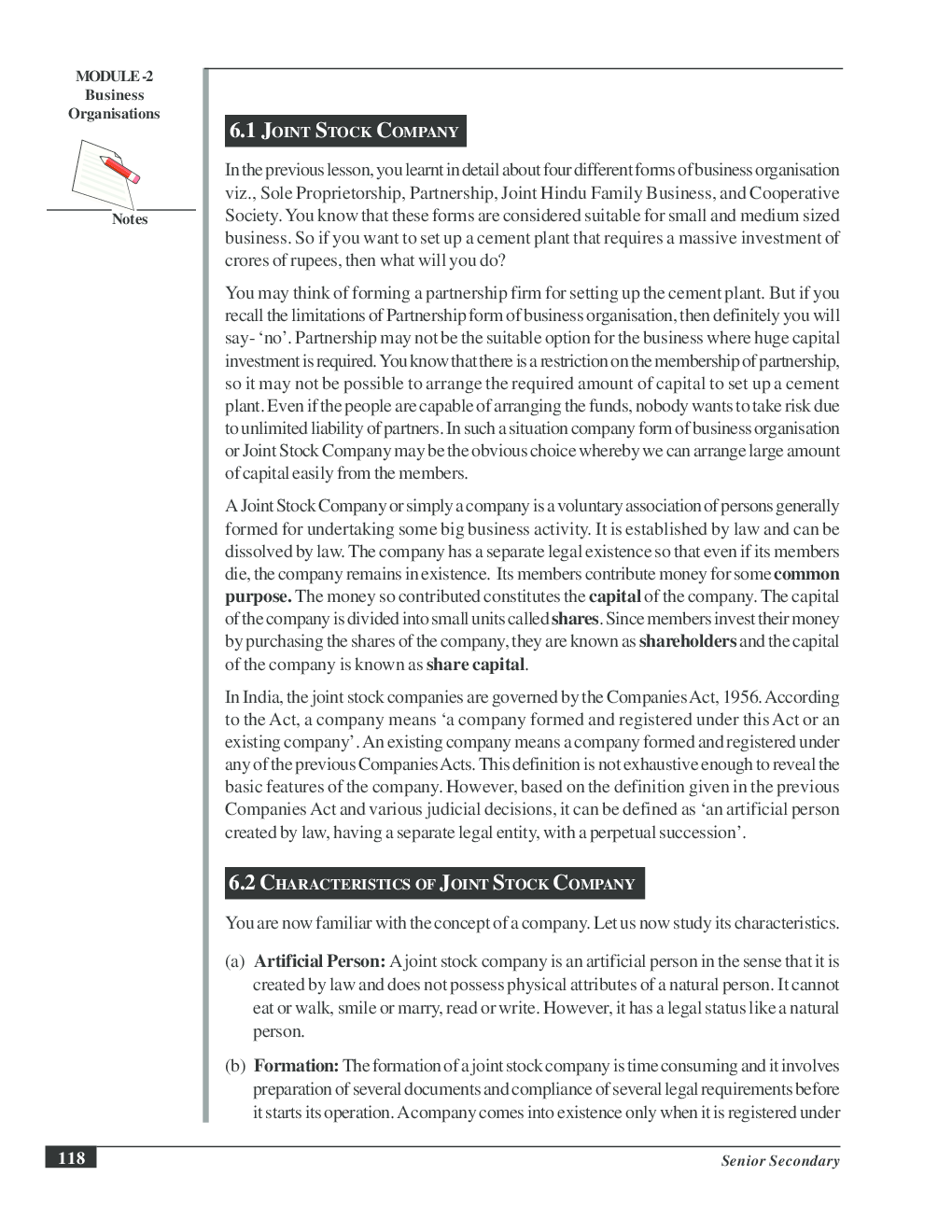 CBSE UGC NET : Company Forms Of Business Organisation (Commerce) - Page 3