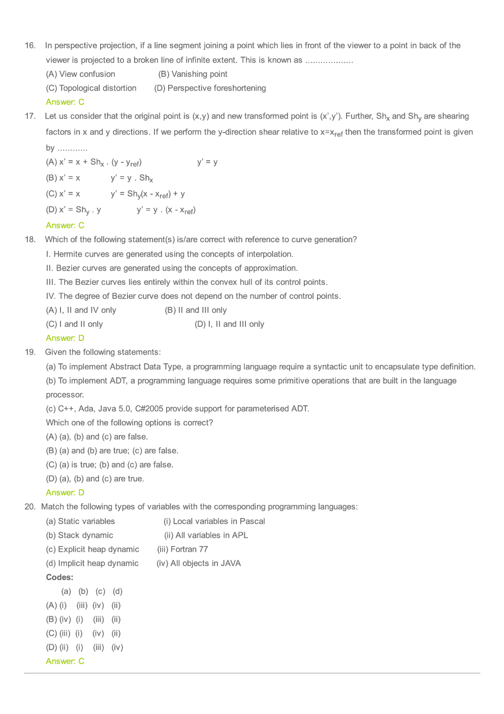CBSE UGC NET Solved Computer Science Paper III 2016 (Jul-Aug) - Page 5