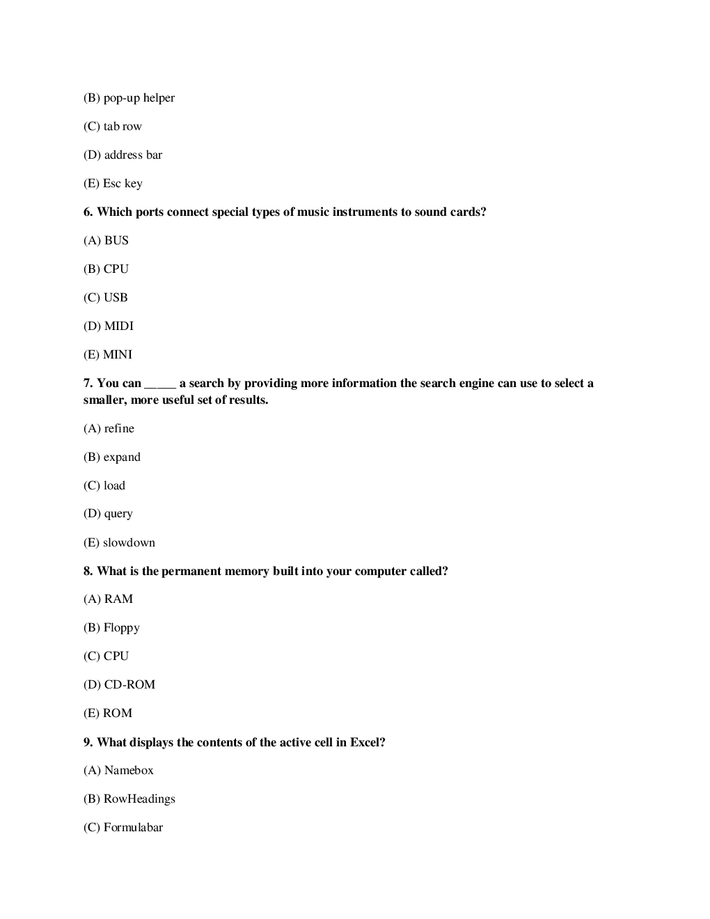 GATE Computer Science Engineering Multiple Choice Questions With Answers - Page 3