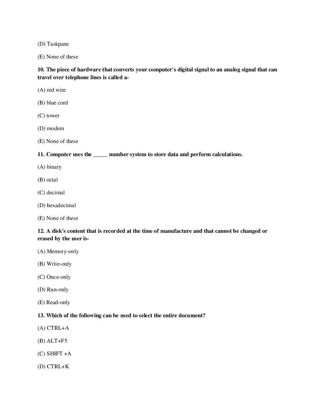 GATE Computer Science Engineering Multiple Choice Questions With Answers - Page 4