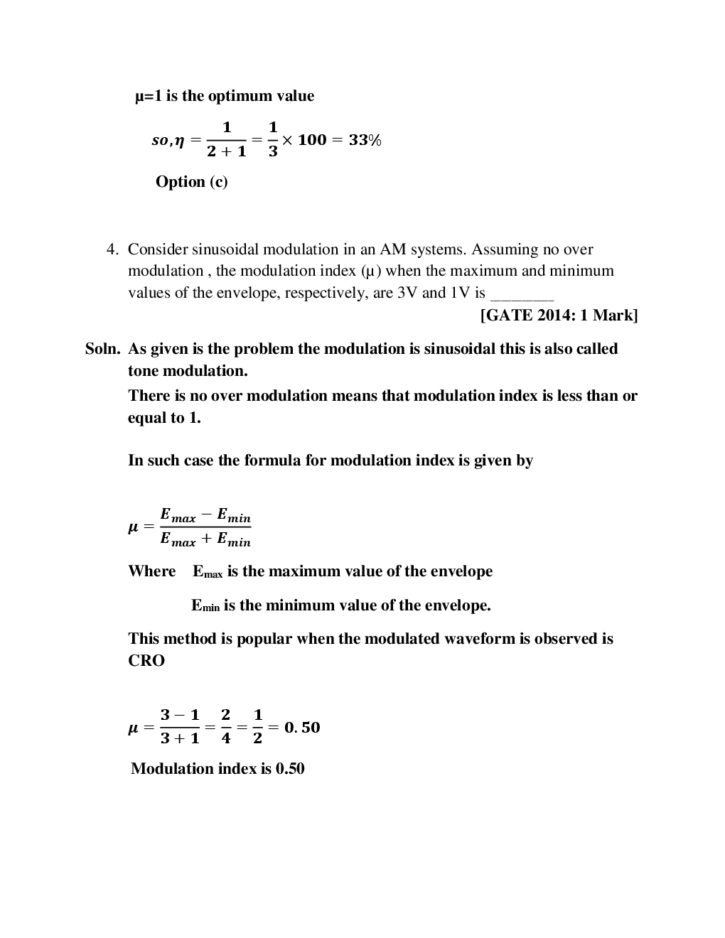 GATE Communication Systems Objective Type Questions With Answers (Electronics Engineering) - Page 4