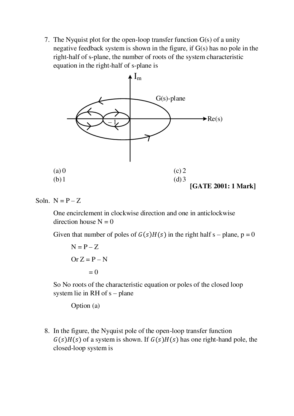 GATE Control Systems Objective Type Questions With Answers (Electronics Engineering) - Page 5