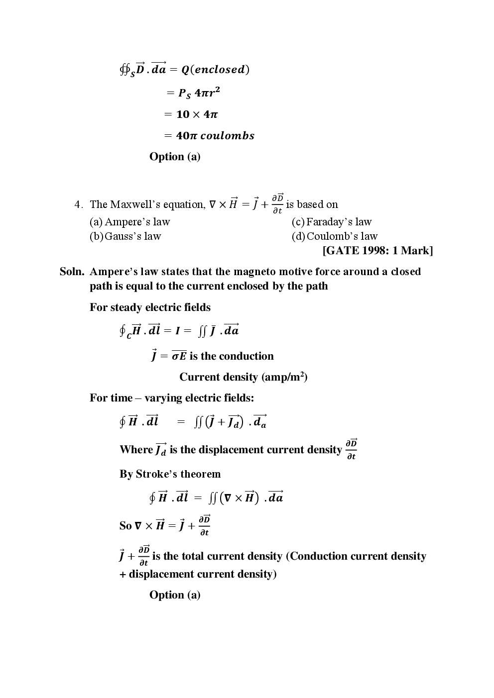 GATE Electromagnetics Objective Type Questions With Answers (Electronics Engineering) - Page 3