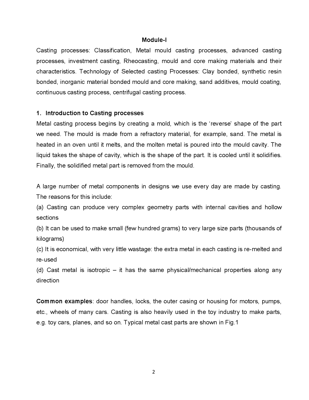 GATE Study Material Advanced casting and welding (Production And Industrial Engineering) - Page 2