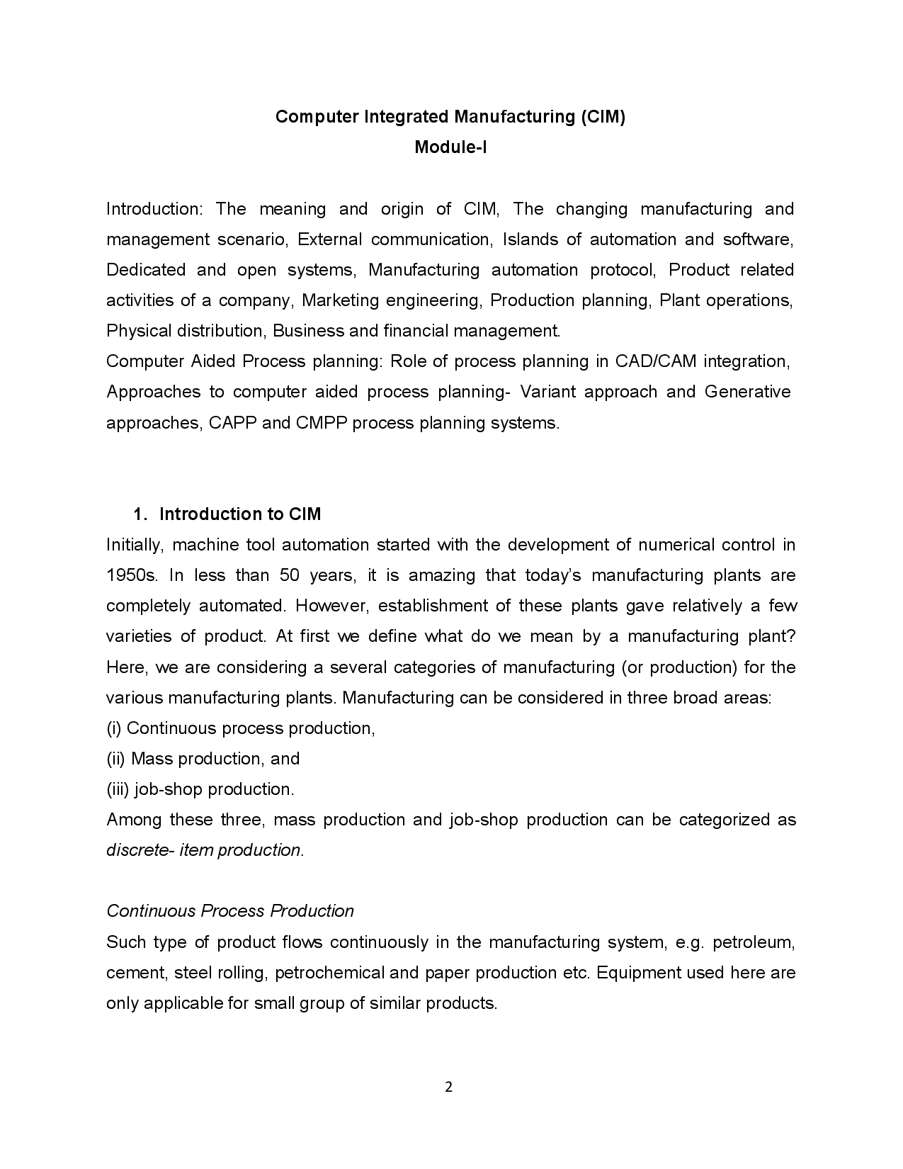GATE Study Material Computer Integrated Manufacturing (Production And Industrial Engineering) - Page 2