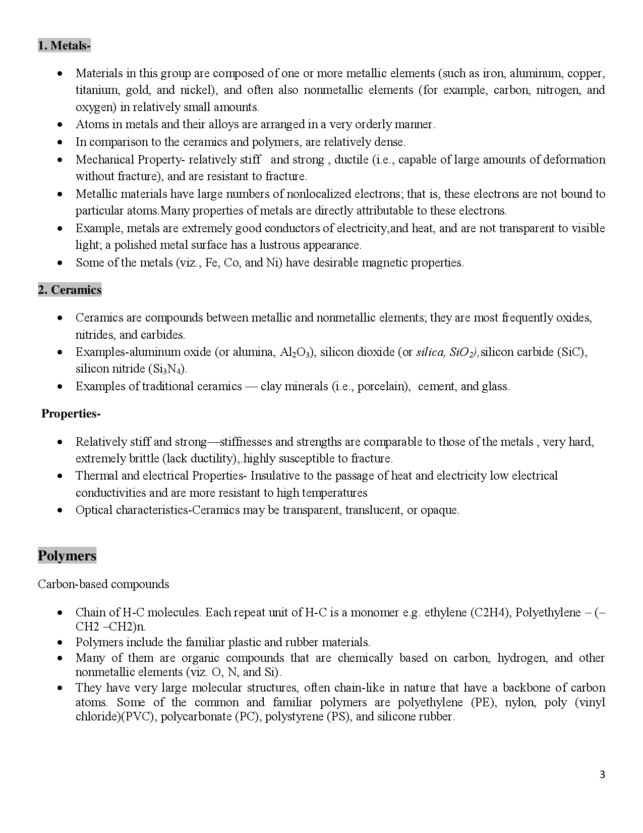 GATE Study Material Materials Engineering And Metallurgy (Production And Industrial Engineering) - Page 3