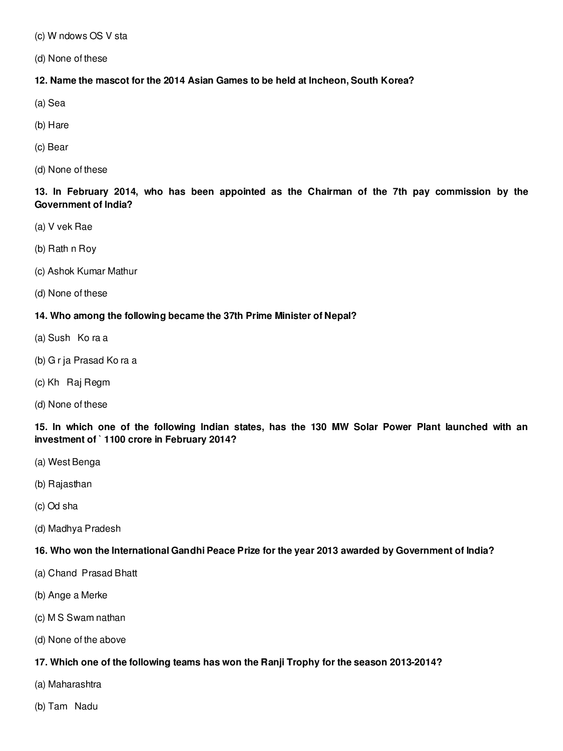 MAT Previous Year Question Paper With Solution 2014 - Page 4