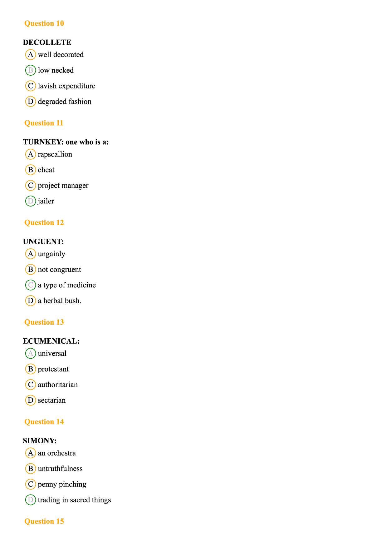 MAT MCQ's With Answers Set-A - Page 4