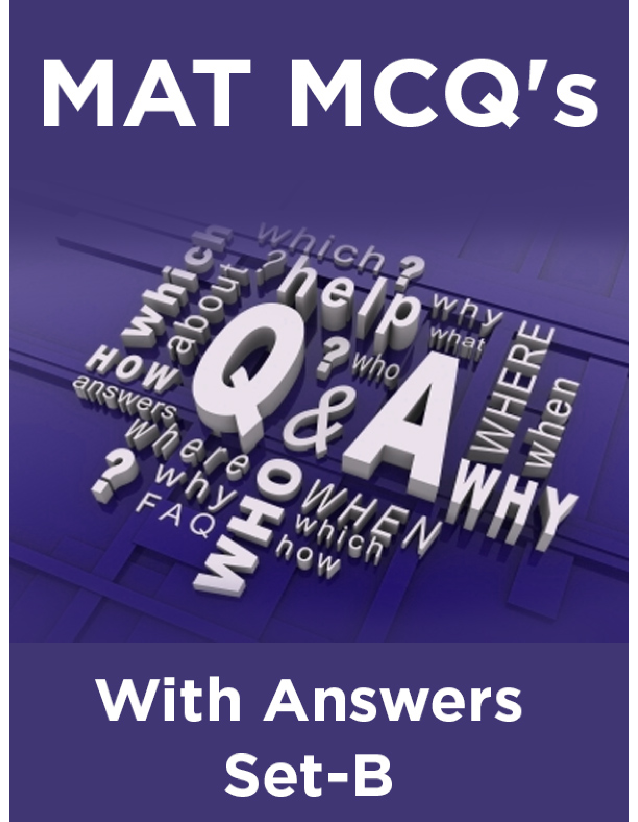 MAT MCQ's With Answers Set-B - Page 1