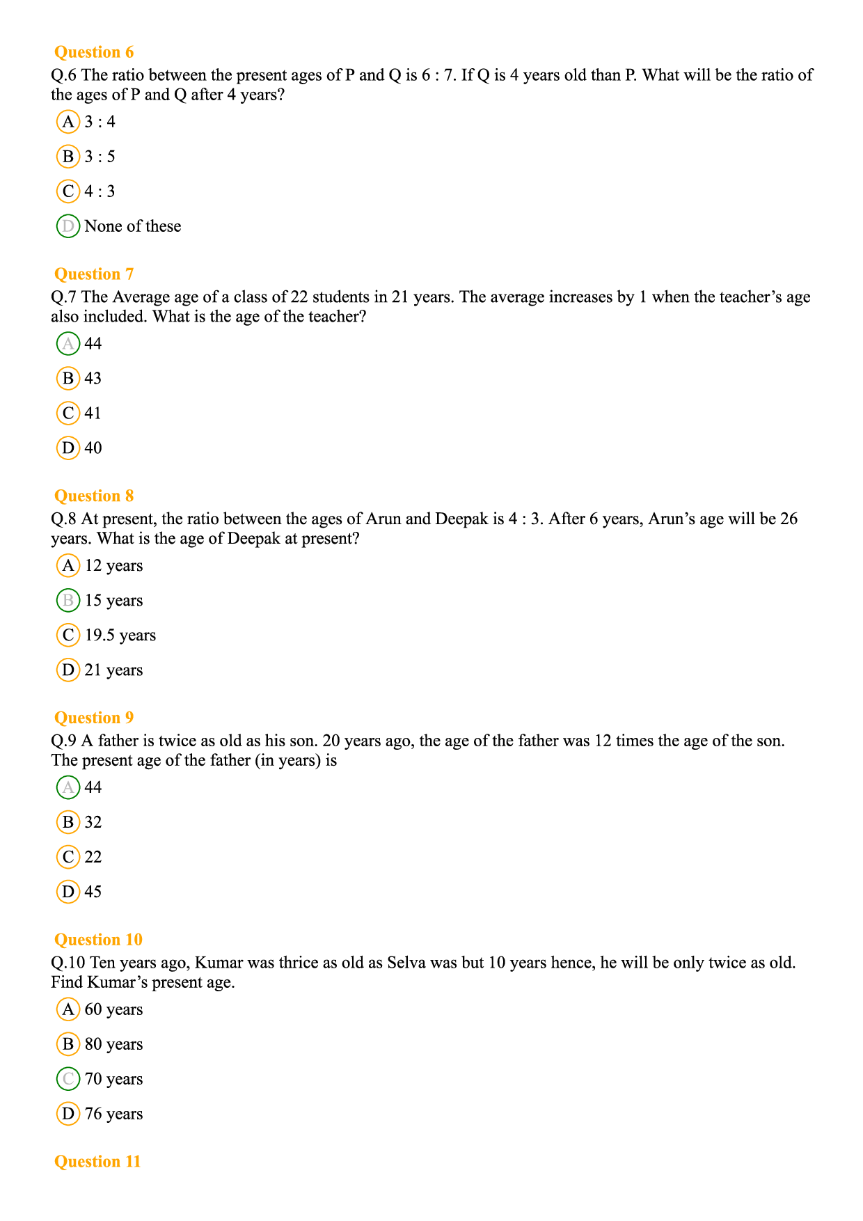 MAT MCQ's With Answers Set-B - Page 3