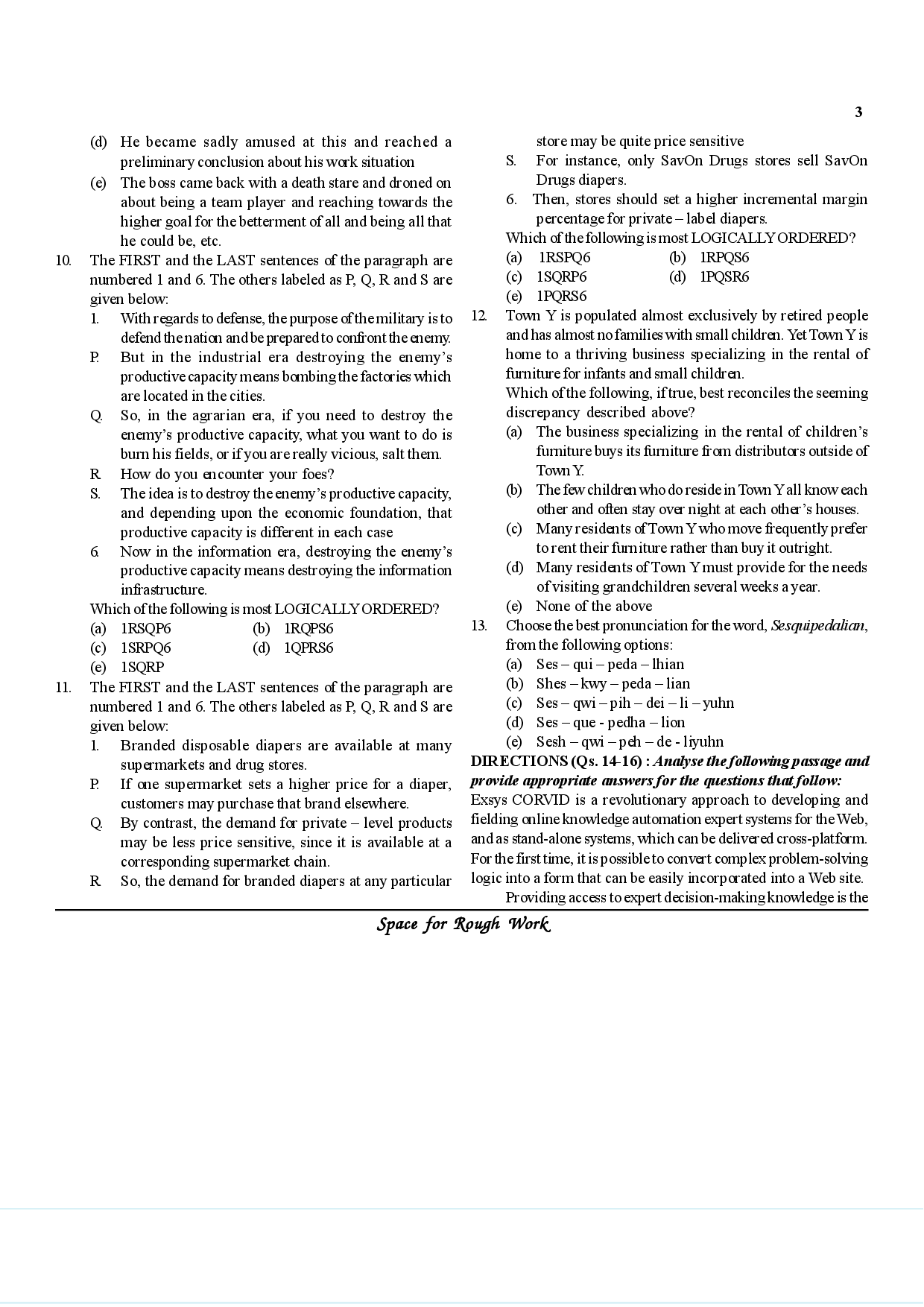 Target MAT 2017 Past Paper MOCK MAT With Solution - Page 4