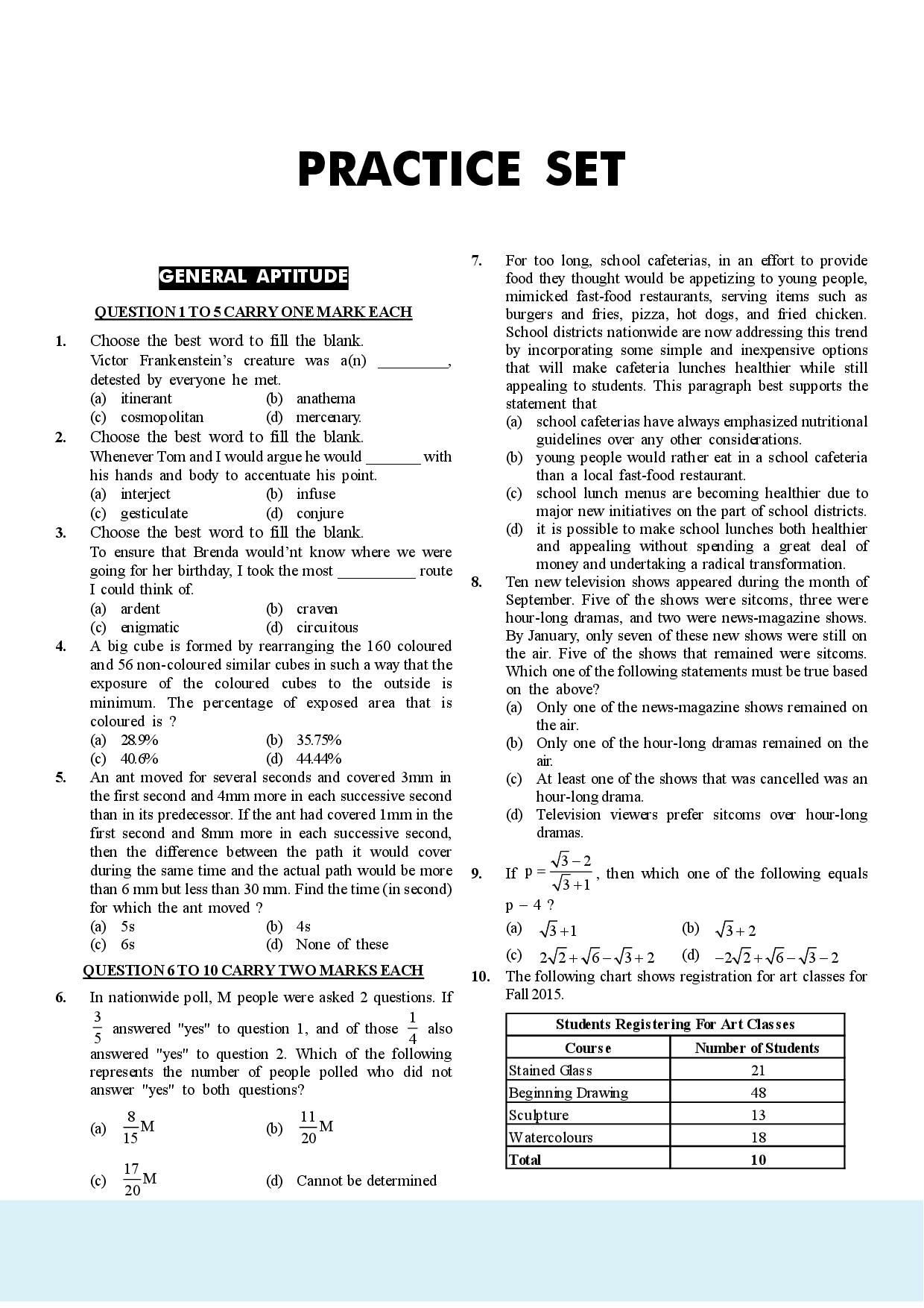 GATE Civil Engineering Practice Set With Solution - Page 2