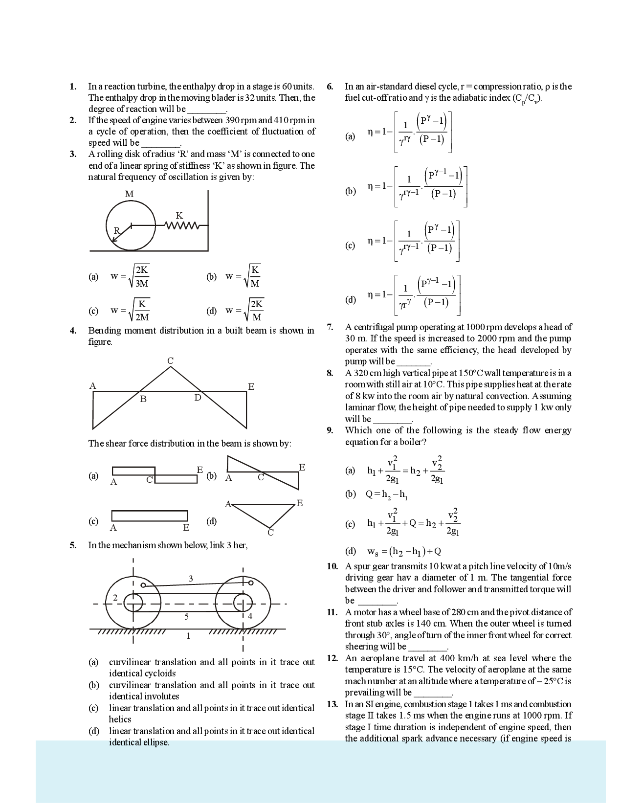 GATE 101 Milestone Problems With Solution On Mechanical Engineering - Page 2