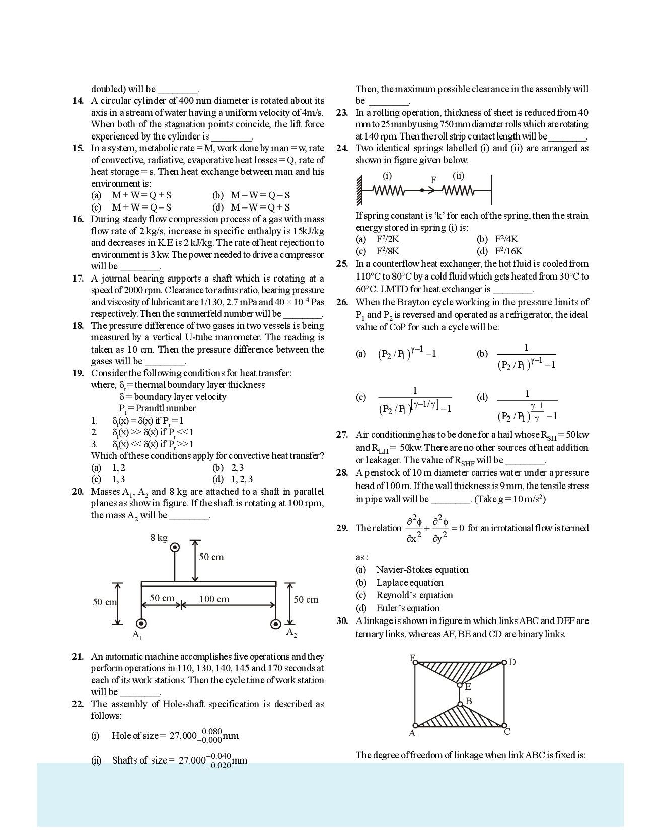 GATE 101 Milestone Problems With Solution On Mechanical Engineering - Page 3